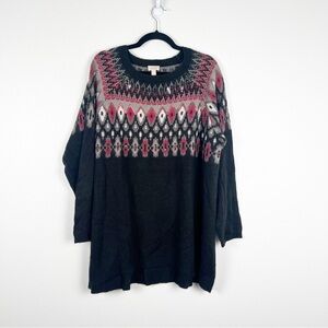 Logo by Lori‎ Goldstein Lavish Knit Embelished Tunic Top